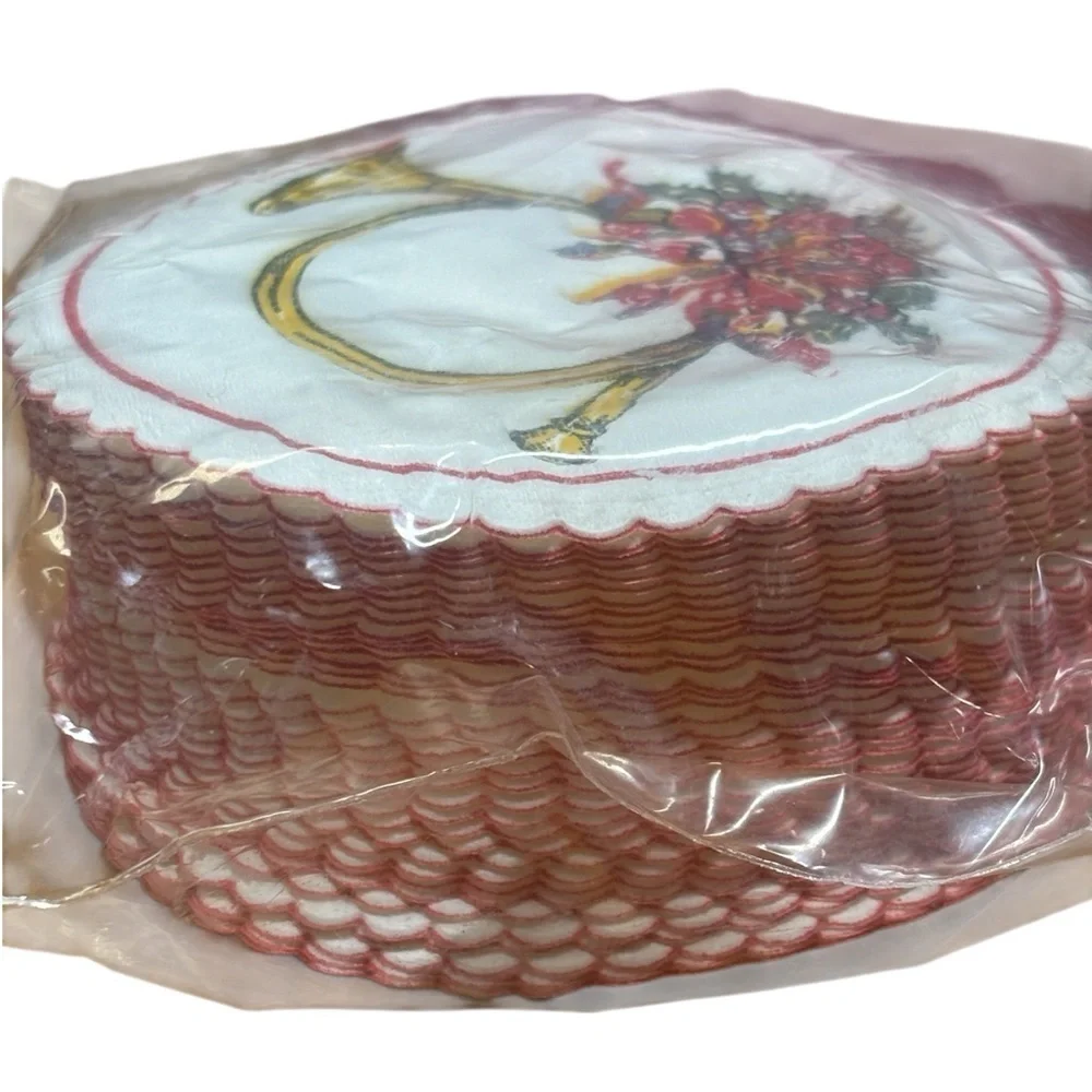 1991 Potpourri Press Reusable Absorbant Holiday Coasters Tin Christmas Themed